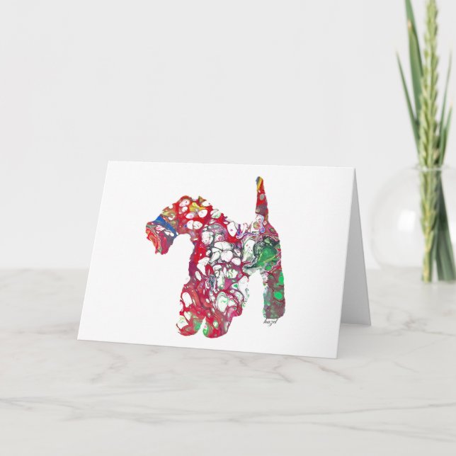 Airedale Terrier, Airedale Terrier Blank Karte (Vorderseite)