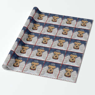 Airedale Terrier Angel Geschenkpapier
