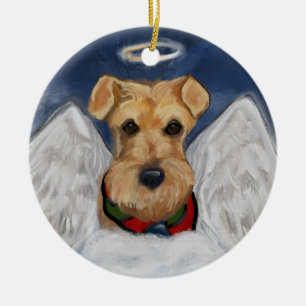 Airedale Terrier Angel Keramik Ornament