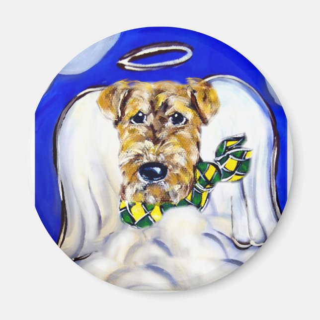 Airedale Terrier Angel Magnet (Vorne)