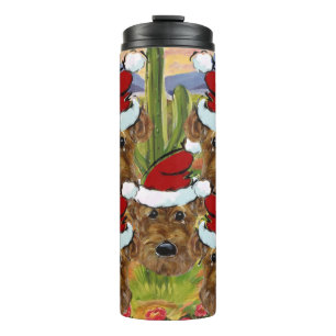 Airedale Terrier Arizona Wüste Kunst Thermosbecher