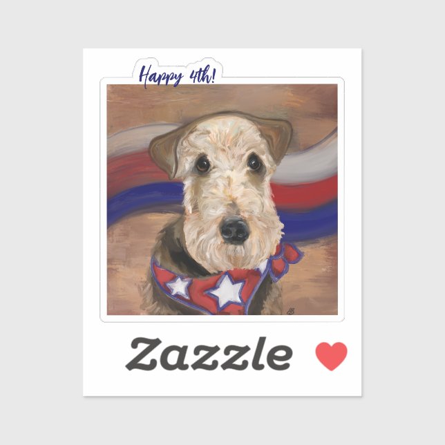 AIREDALE TERRIER AUFKLEBER (Blatt)