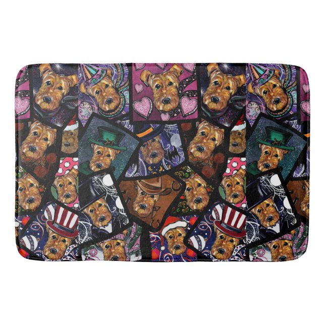 AIREDALE TERRIER BADEMATTE (Vorderseite)