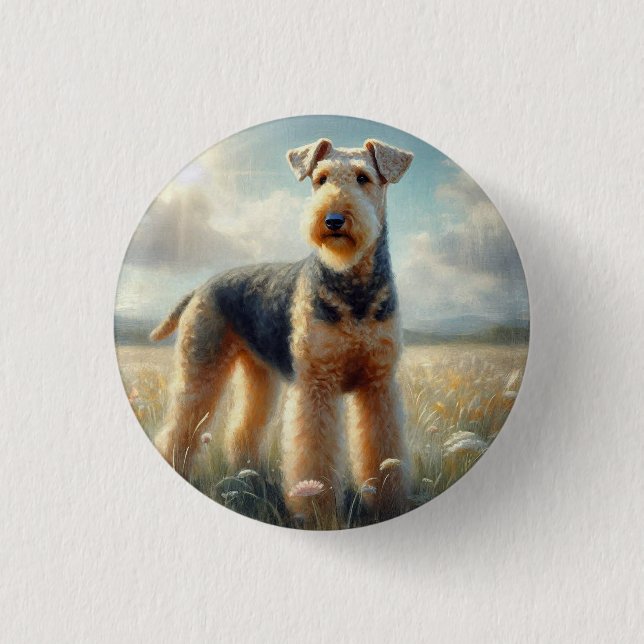 Airedale Terrier Button (Vorderseite)