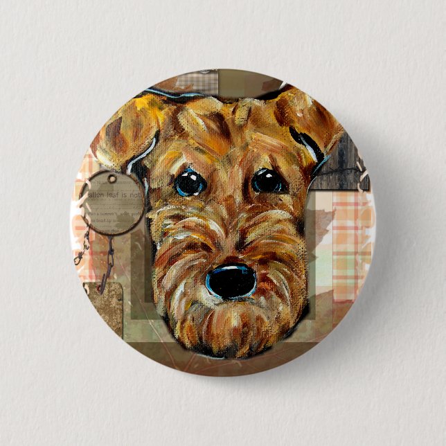 AIREDALE TERRIER BUTTON (Vorderseite)