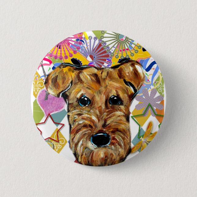 AIREDALE TERRIER BUTTON (Vorderseite)