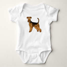 Airedale Terrier Cartoon Bingley Terrier Niedlich  Baby Strampler