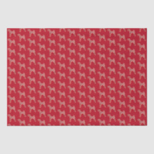 Airedale Terrier Christmas Dog Silhouette Red Seidenpapier