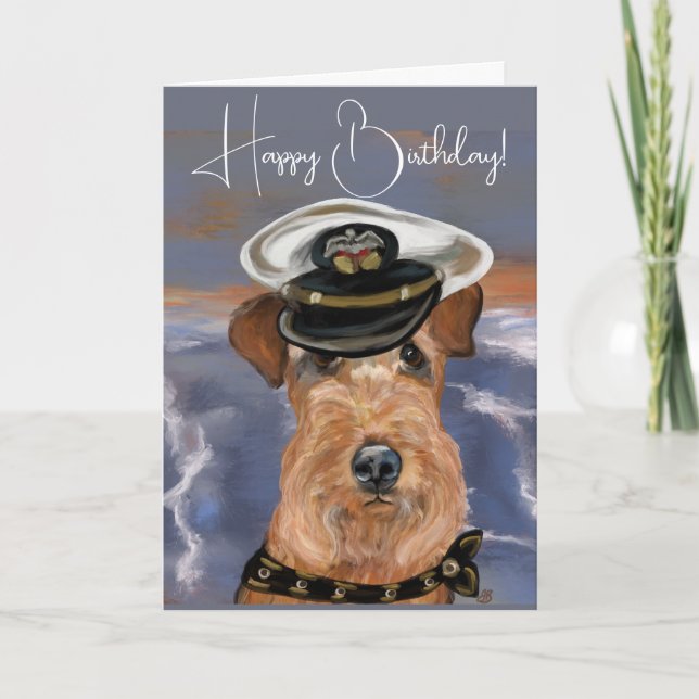 AIREDALE TERRIER DANKESKARTE (Vorderseite)