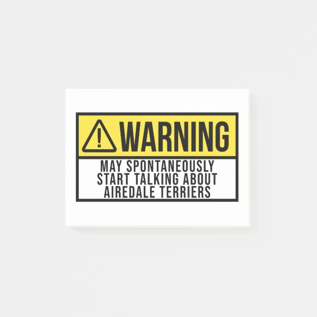 Airedale Terrier Dog - Airedale Terriers Lover Post-it Klebezettel (Vorderseite)