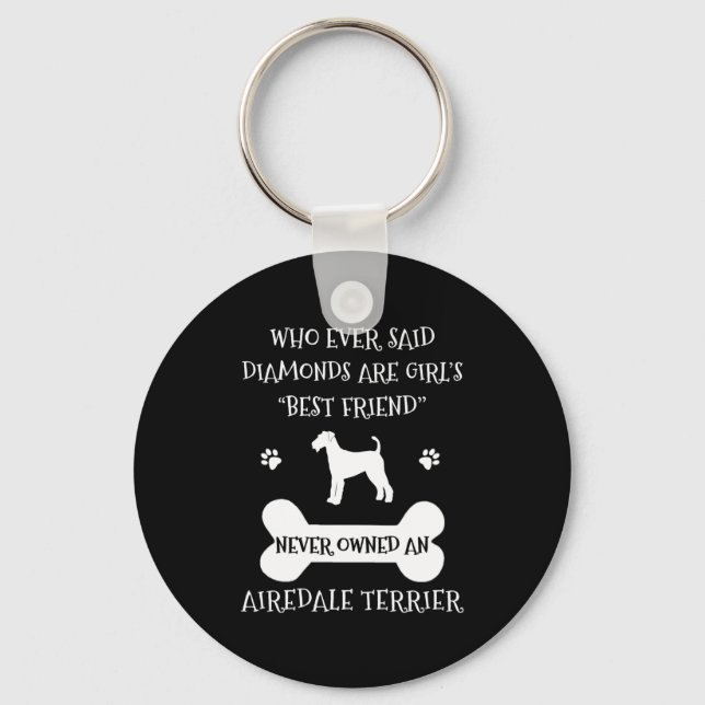 Airedale Terrier Dog Bester Freund Schlüsselanhänger (Vorderseite)
