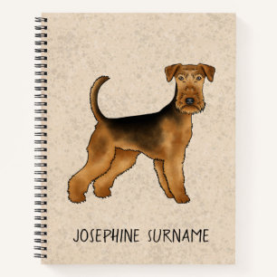 Airedale Terrier Dog Bingley Terrier Benutzerdefin Notizbuch