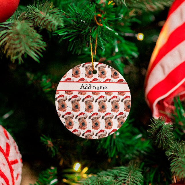 Airedale Terrier Dog Breed Christmas Keramik Ornament (Von Creator hochgeladen)