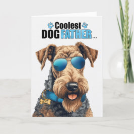 Airedale Terrier Dog Cooler Vater Vatertag Feiertagskarte