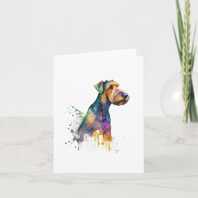Airedale Terrier Dog Feiertagskarte (Vorderseite)