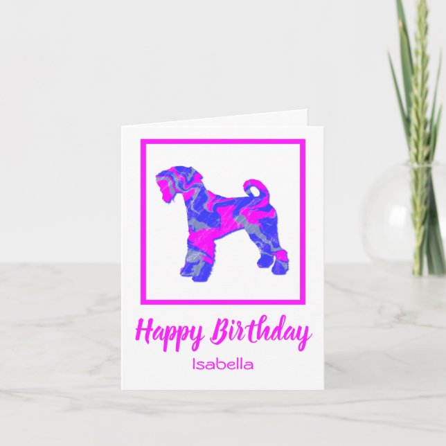 Airedale Terrier Dog Funny Birthday Card Karte (Vorderseite)