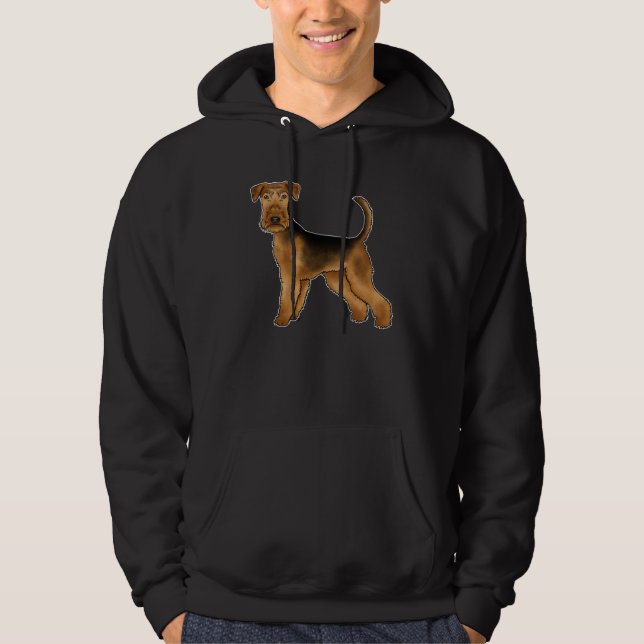 Airedale Terrier Dog Illustration Bingley Terrier Hoodie (Vorderseite)