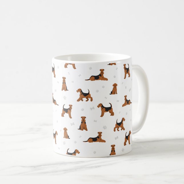 Airedale terrier dog kaffeetasse (VorderseiteRechts)