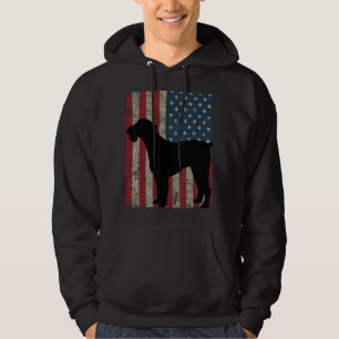 Airedale Terrier Dog Vintage amerikanische Flagge Hoodie