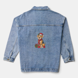 Airedale Terrier Dog Weihnachten Party Jeansjacke