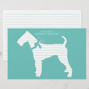 Airedale Terrier Doppy Puppy Briefpapier