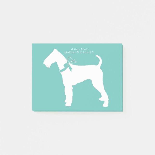 Airedale Terrier Doppy Puppy Post-it Klebezettel (Vorderseite)