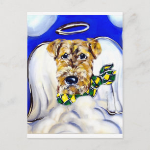Airedale Terrier Engel Postkarte