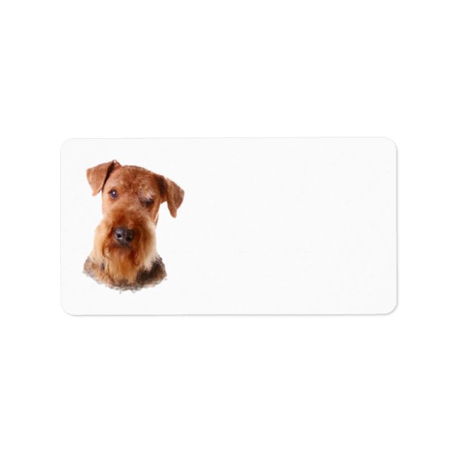 Airedale Terrier Étiquette de adresse (Devant)