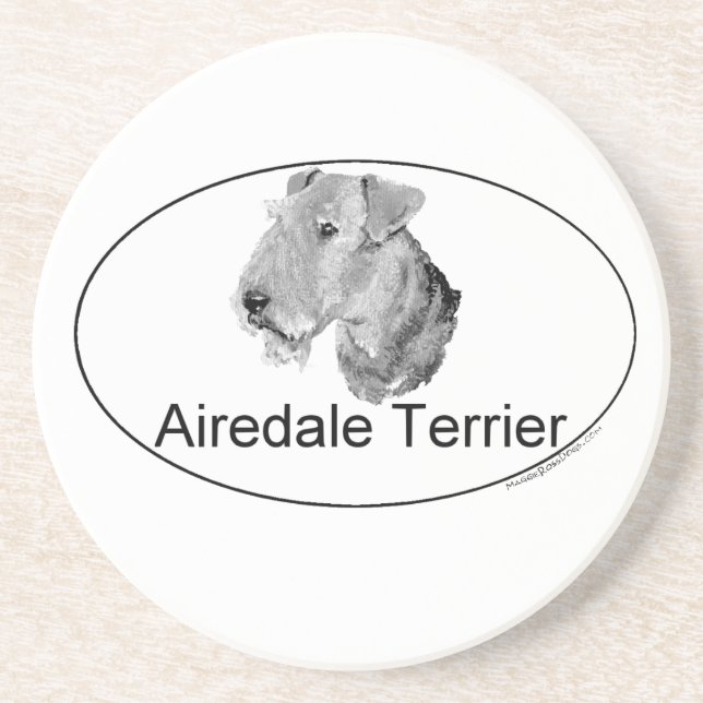 Airedale Terrier Euro-Typ Untersetzer (Vorne)