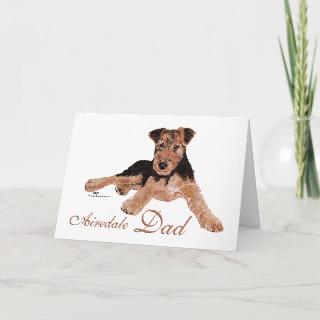 Airedale Terrier Fathers Day Karte (Vorderseite)