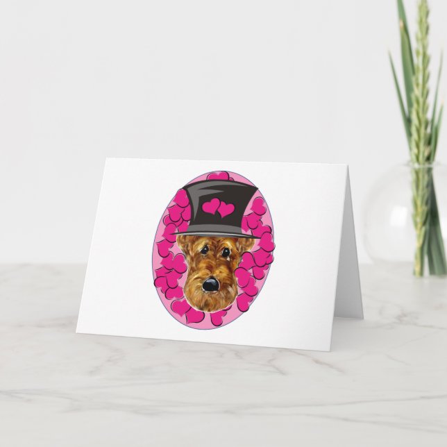 AIREDALE TERRIER FEIERTAGSKARTE (Vorderseite)