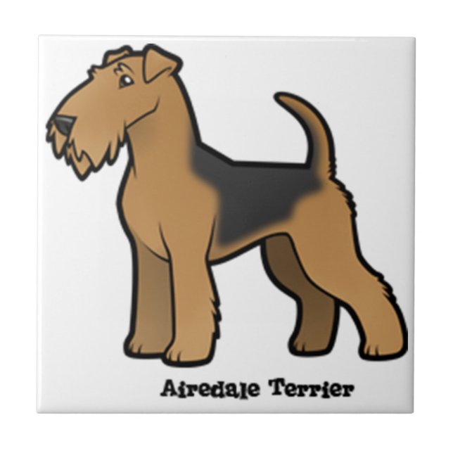 airedale Terrier Fliese (Vorderseite)