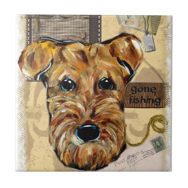 AIREDALE TERRIER FLIESE (Vorderseite)