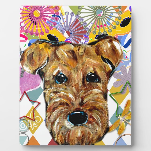AIREDALE TERRIER FOTOPLATTE (Vorderseite)