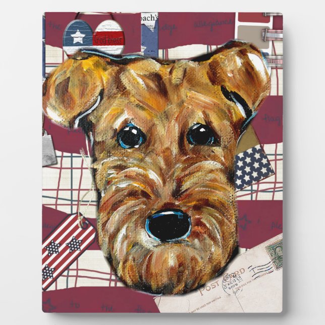 AIREDALE TERRIER FOTOPLATTE (Vorderseite)