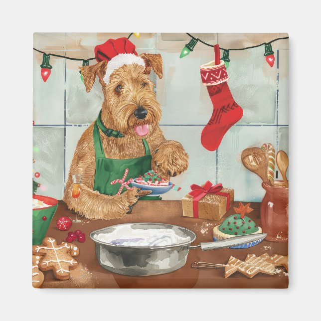 Airedale Terrier Frische Pasta machen Magnet (Vorne)