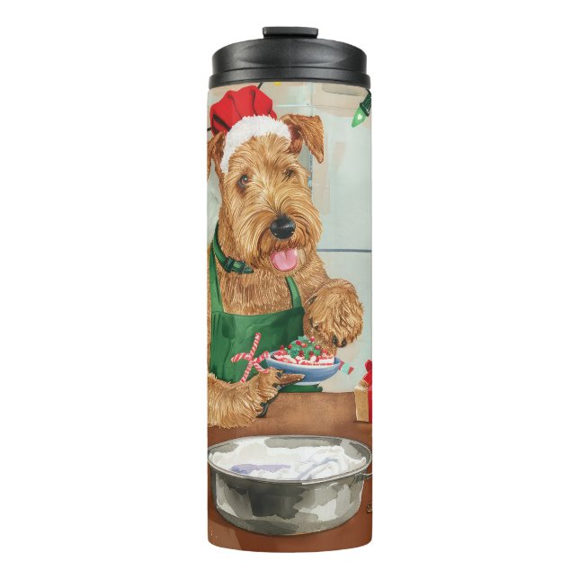 Airedale Terrier Frische Pasta machen Thermosbecher (Vorderseite)