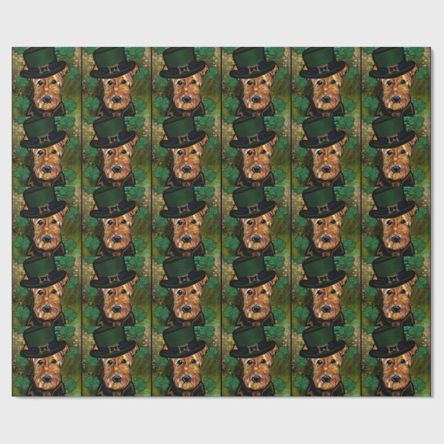 AIREDALE TERRIER GESCHENKPAPIER (Flach)