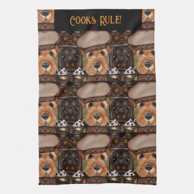 Airedale Terrier Geschirrtuch (Vertikal)