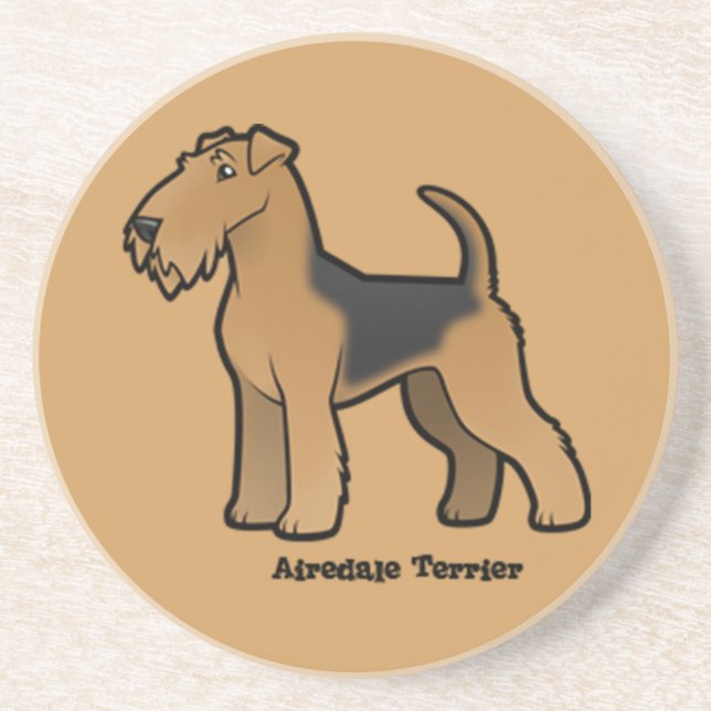 airedale Terrier Getränkeuntersetzer (Vorne)