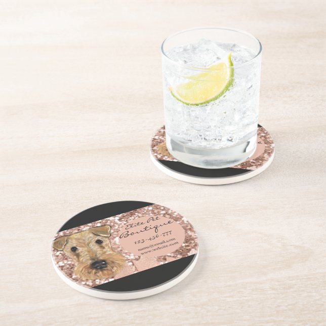 AIREDALE TERRIER GETRÄNKEUNTERSETZER (Seite)