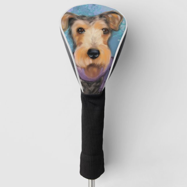 Airedale Terrier Golf Headcover (Vorderseite)