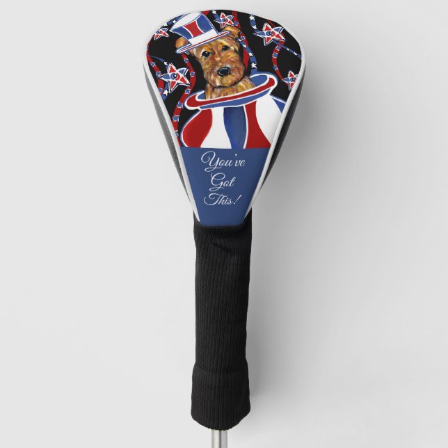 AIREDALE TERRIER GOLF HEADCOVER (Vorderseite)