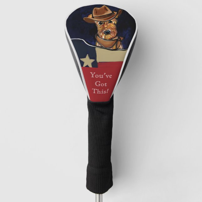 AIREDALE TERRIER GOLF HEADCOVER (Vorderseite)