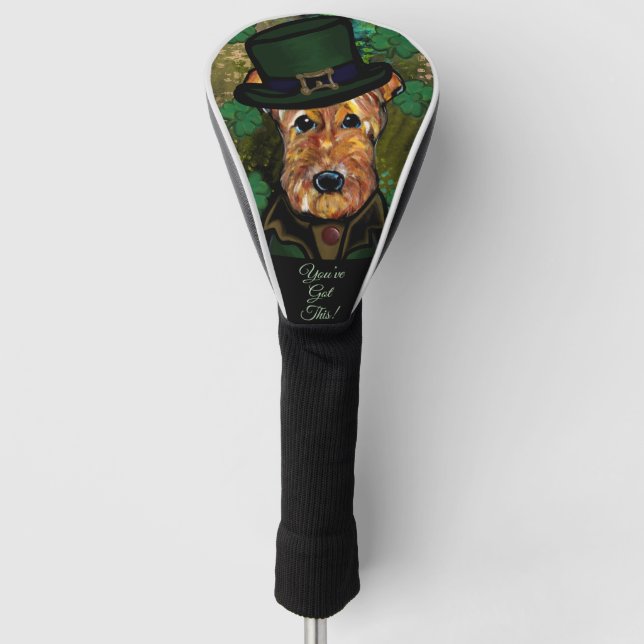 AIREDALE TERRIER GOLF HEADCOVER (Vorderseite)