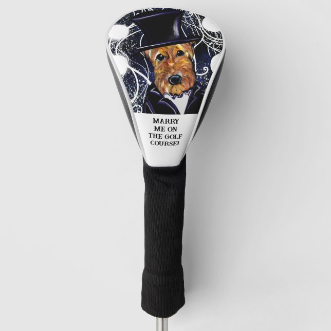 AIREDALE TERRIER GOLF HEADCOVER (Vorderseite)