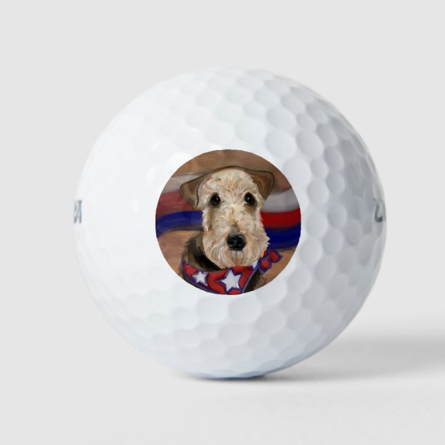 AIREDALE TERRIER GOLFBALL (Vorderseite)