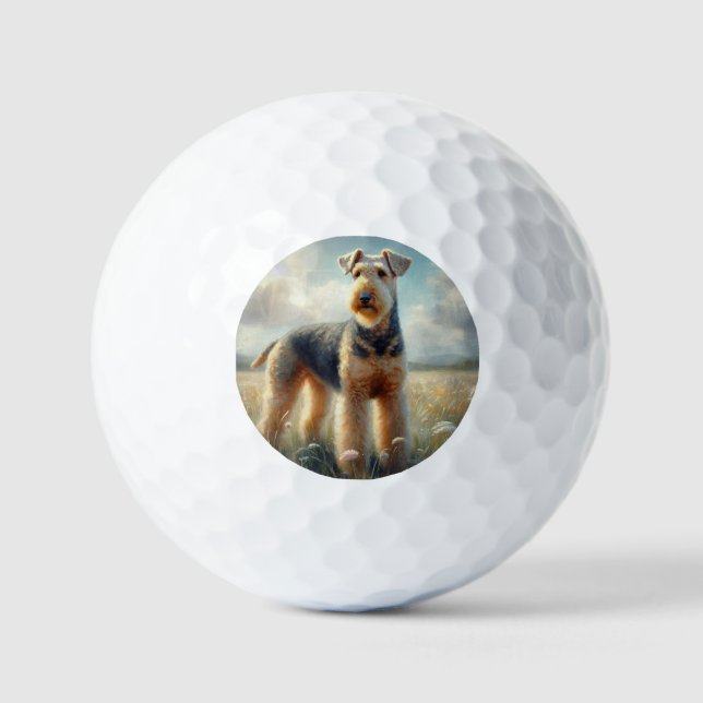 Airedale Terrier Golfball (Vorderseite)