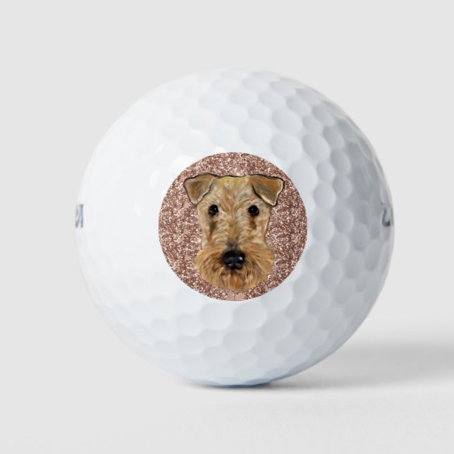 AIREDALE TERRIER GOLFBALL (Vorderseite)