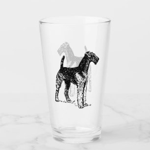 Airedale Terrier Gravur Glas